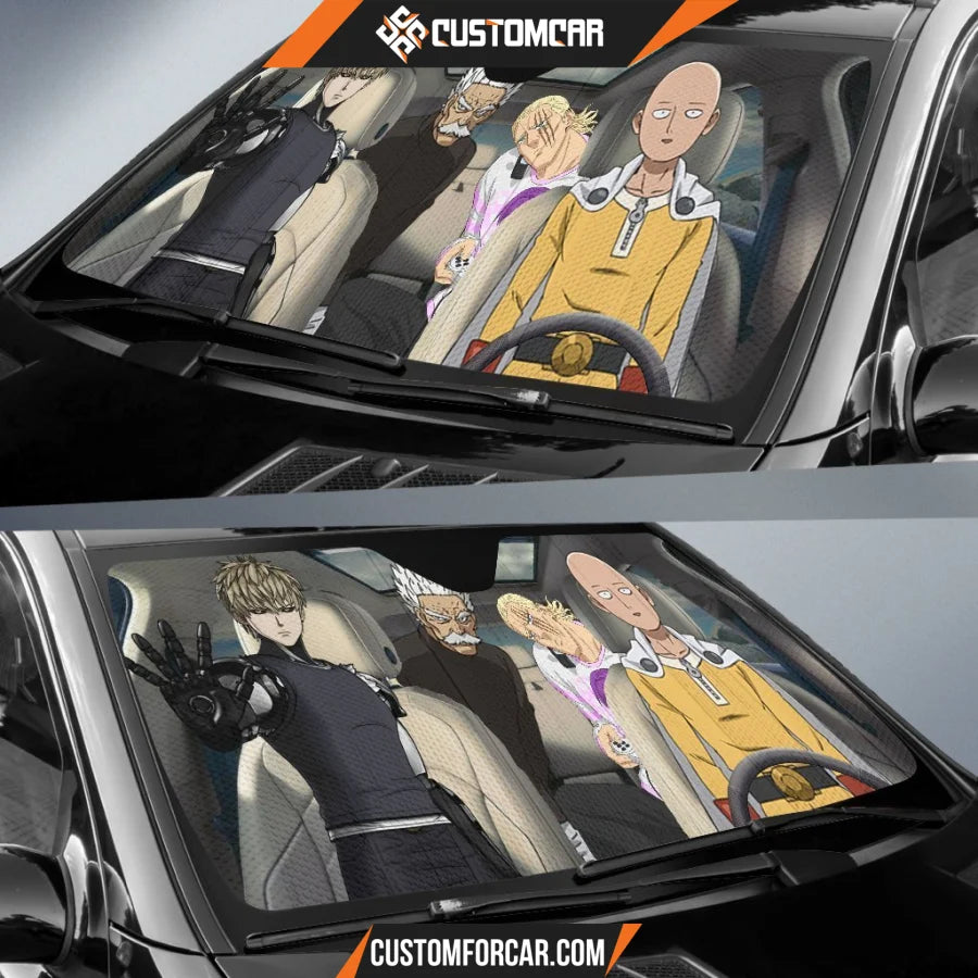 One Punch Man Driving Auto Sun Shade Shades