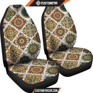 Orange Boho Magical World Car Seat Covers DECORINCAR