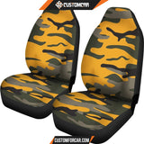 Orange Camouflage Car Seat Covers DECORINCAR