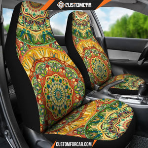 Ornamental Orange Summer Car Seat Covers DECORINCAR