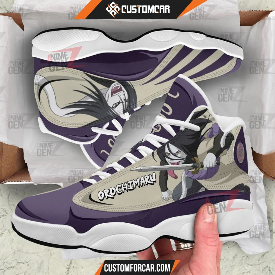Orochimaru Naruto Anime Air Jordan 13 Sneakers Custom Anime