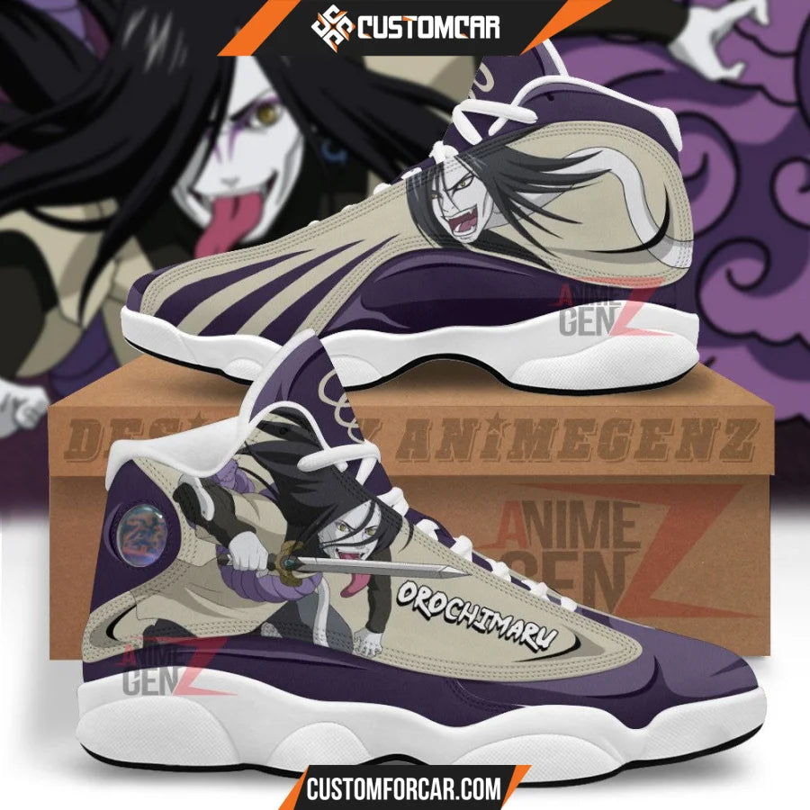 Orochimaru Naruto Anime Air Jordan 13 Sneakers Custom Anime