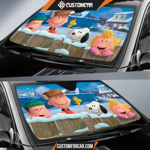 Peanuts Cartoon Car Sunshade | Snoopy Charlie Brown