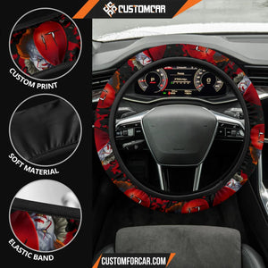 Pennywise IT Steering Wheel Cover Horror Movie Car