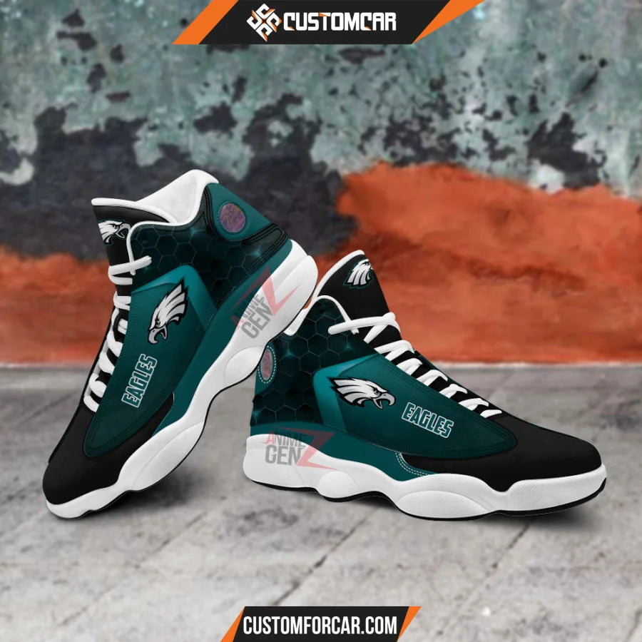 Philadelphia Eagles Air Jordan 13 Sneakers NFL Custom Sport