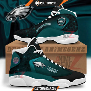 Philadelphia Eagles Air Jordan 13 Sneakers NFL Custom Sport