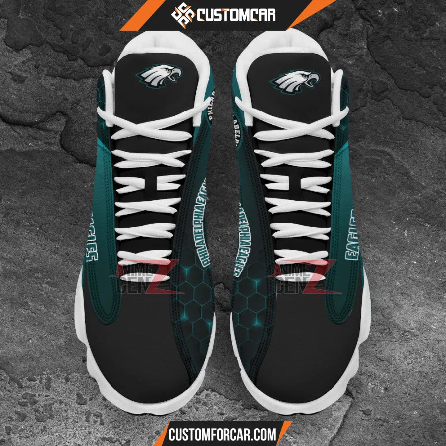 Philadelphia Eagles Air Jordan 13 Sneakers NFL Custom Sport