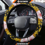 Pig With Sunflower Steering Wheel Cover Animal Car