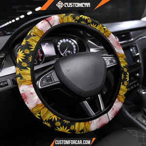 Pig With Sunflower Steering Wheel Cover Animal Car