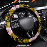 Pig With Sunflower Steering Wheel Cover Animal Car