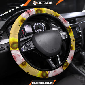 Pig With Sunflower Steering Wheel Cover Animal Car