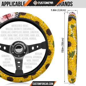 Pig With Sunflower Steering Wheel Cover Animal Car