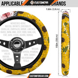 Pig With Sunflower Steering Wheel Cover Animal Car