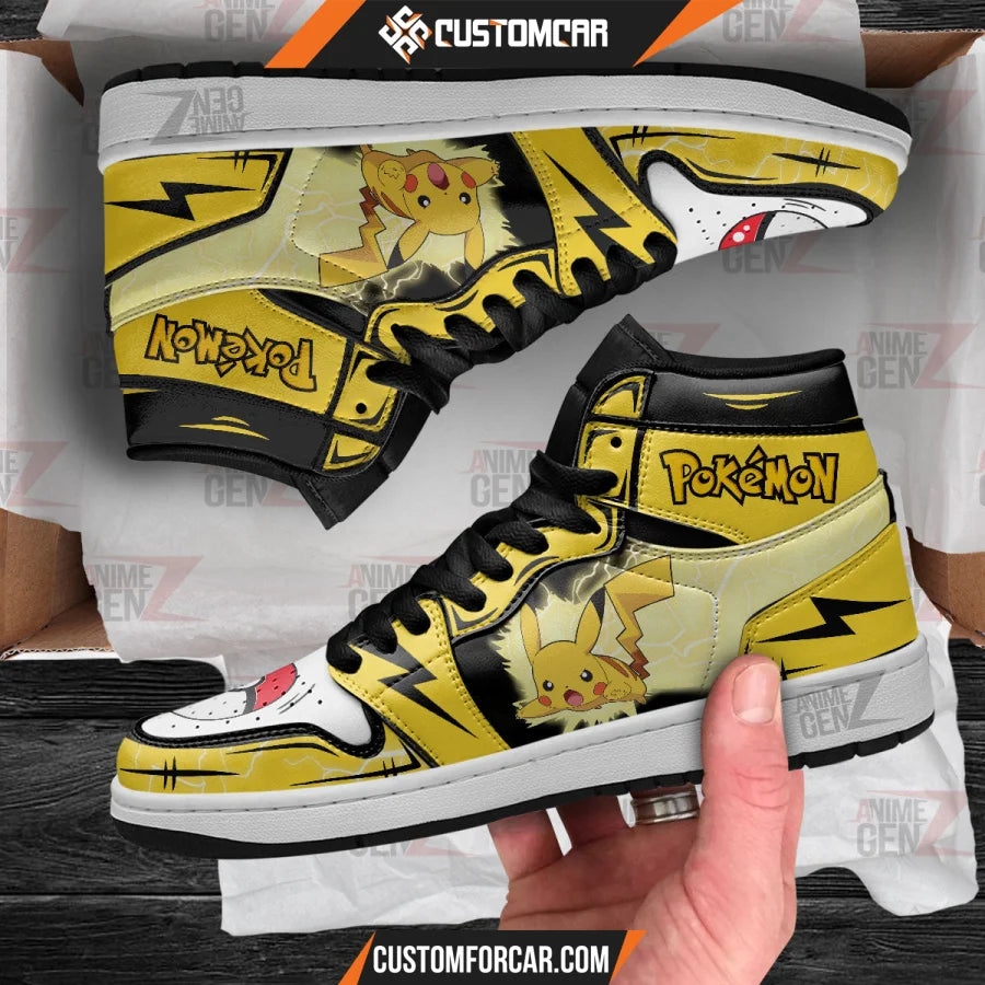 Pikachu JD Sneakers Pokemon Custom Anime Shoes CUSTOMFORCAR