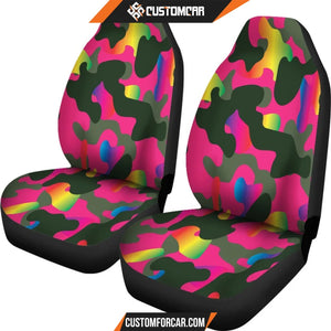 Pink Camouflage Car Seat Covers DECORINCAR