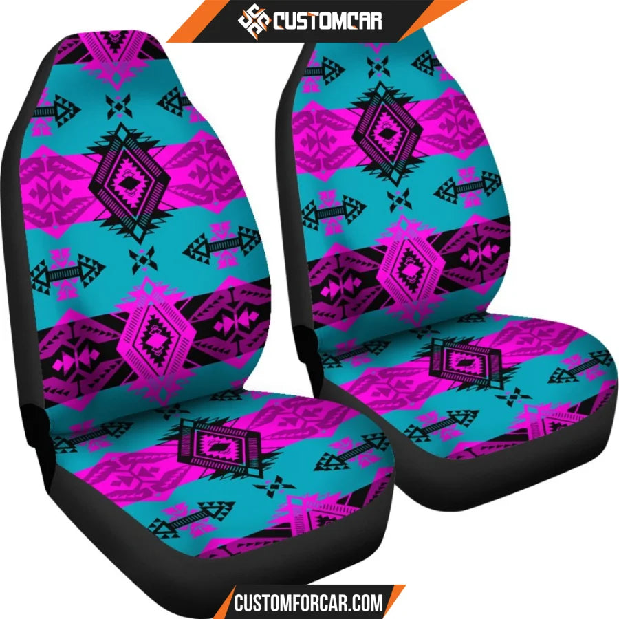 Pink Fire Car Seat Covers DECORINCAR