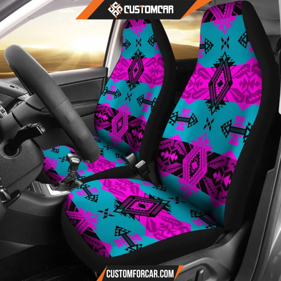 Pink Fire Car Seat Covers DECORINCAR