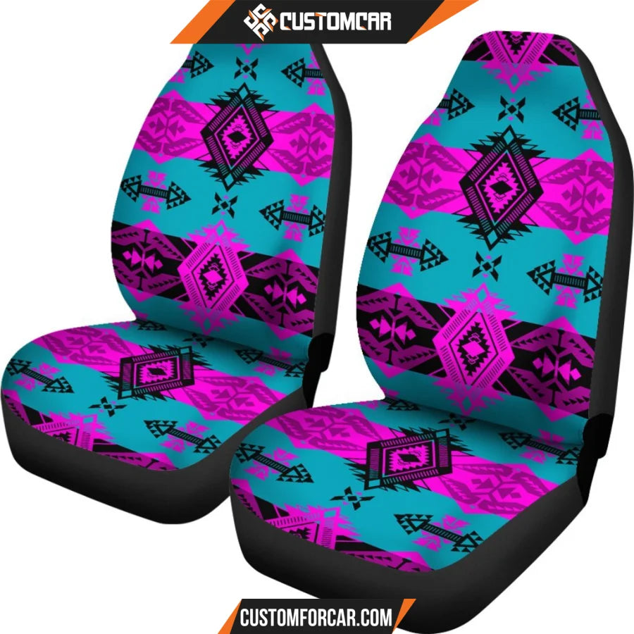 Pink Fire Car Seat Covers DECORINCAR