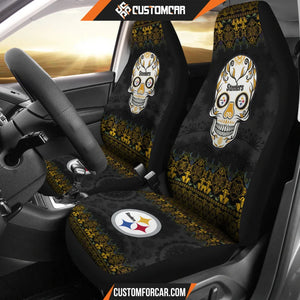 Pittsburgh Steelers American Football Club Skull Car Seat
