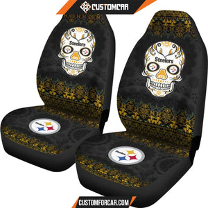 Pittsburgh Steelers American Football Club Skull Car Seat
