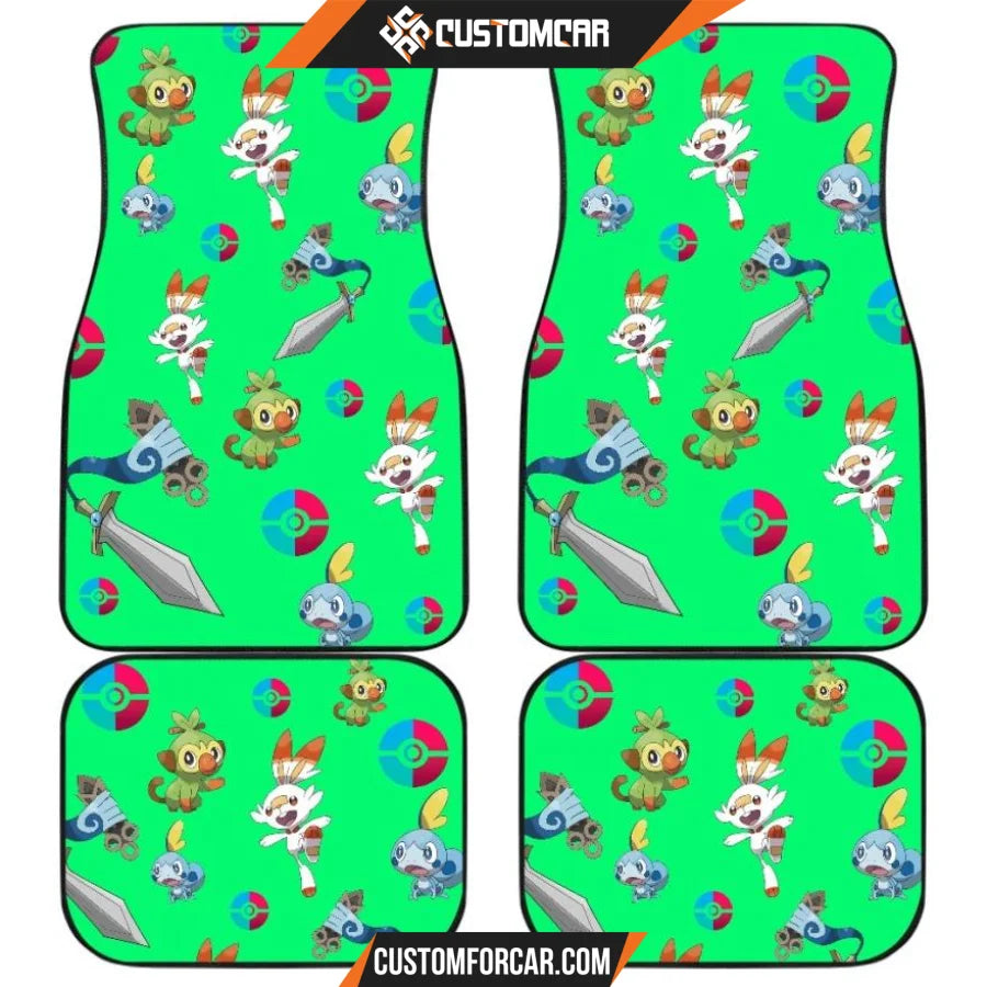 Pokemon Anime Car Floor Mats | Cute Chibi Pokemon Patterns 