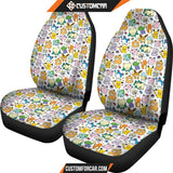 Pokemon Anime Car Seat Covers | Chibi Tiny Pokemon Patterns