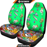 Pokemon Anime Car Seat Covers | Cute Chibi Pokemon Patterns 