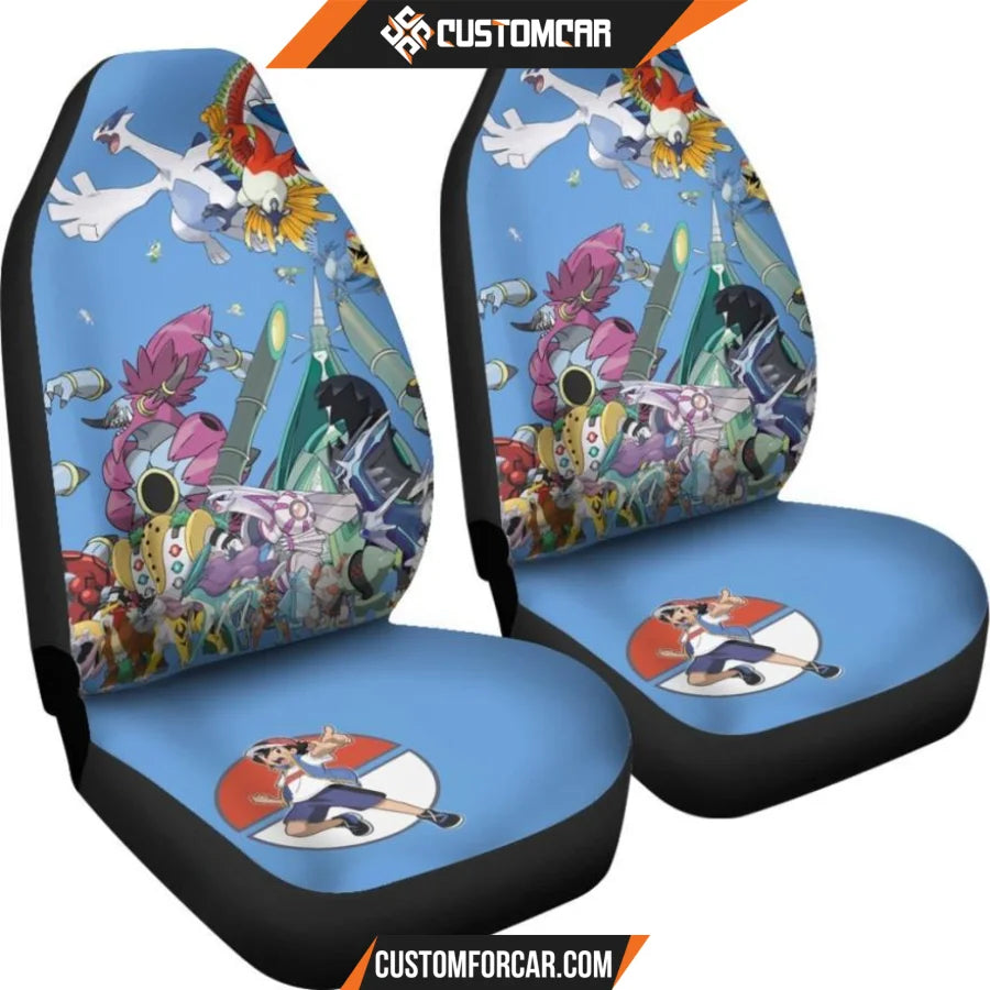 Pokemon Anime Car Seat Covers | Satoshi And Flying Pokemon 