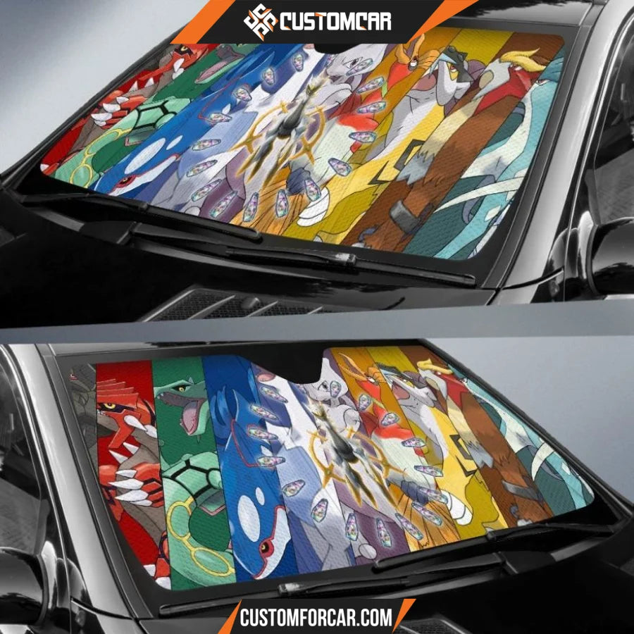 Pokemon Anime Car Sunshade | Arceus Flying Pokemon Evolution