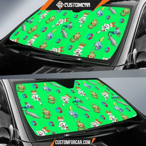 Pokemon Anime Car Sunshade | Cute Chibi Pokemon Patterns 