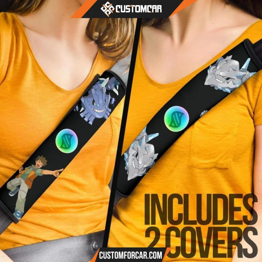 Pokemon Anime Seat Belt Covers | Mega Steelix Pokedex 