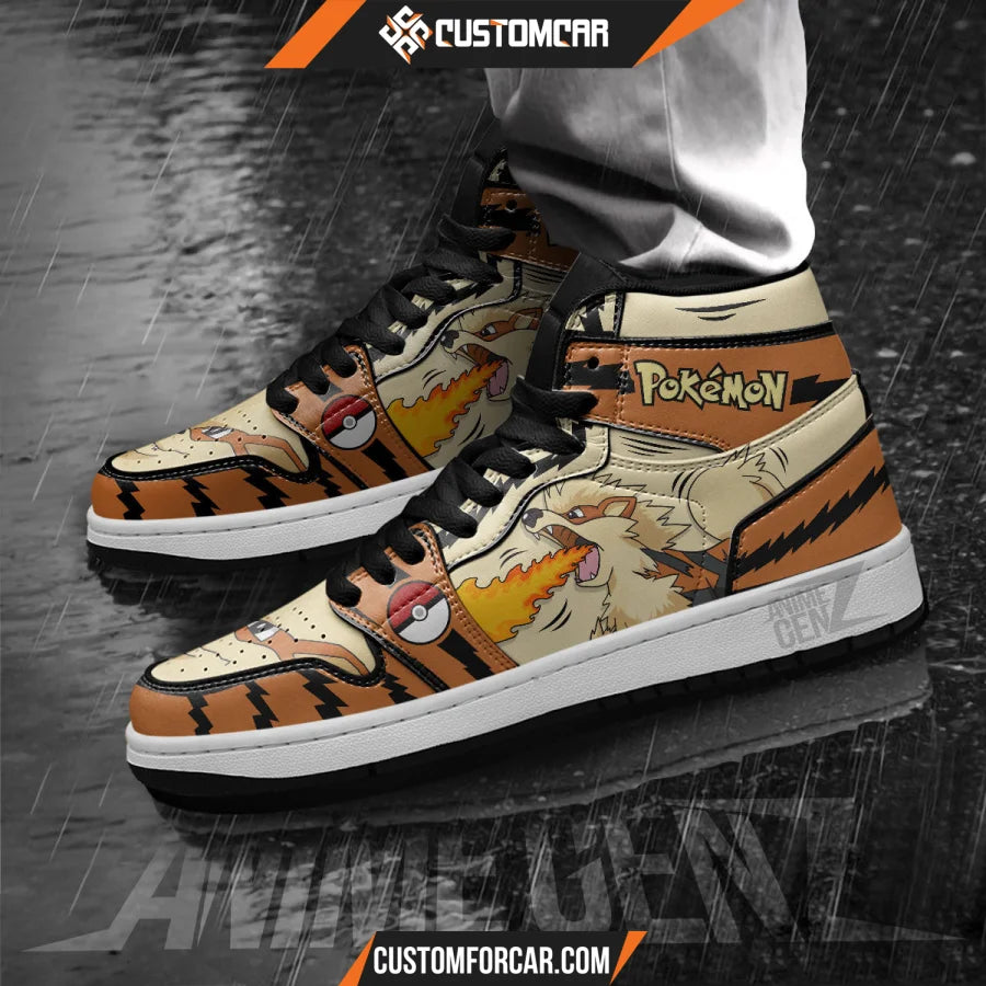 Pokemon Arcanine JD Sneakers Custom Anime Shoes CUSTOMFORCAR