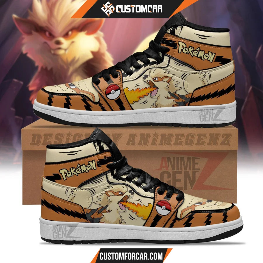 Pokemon Arcanine JD Sneakers Custom Anime Shoes CUSTOMFORCAR