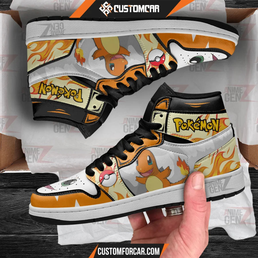 Pokemon Charmander JD Sneakers Custom Pokemon Anime Shoes