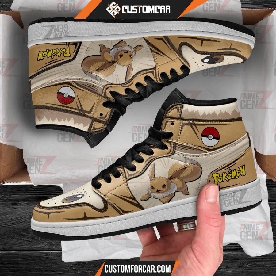 Pokemon Eevee JD Sneakers Custom Anime Shoes CUSTOMFORCAR