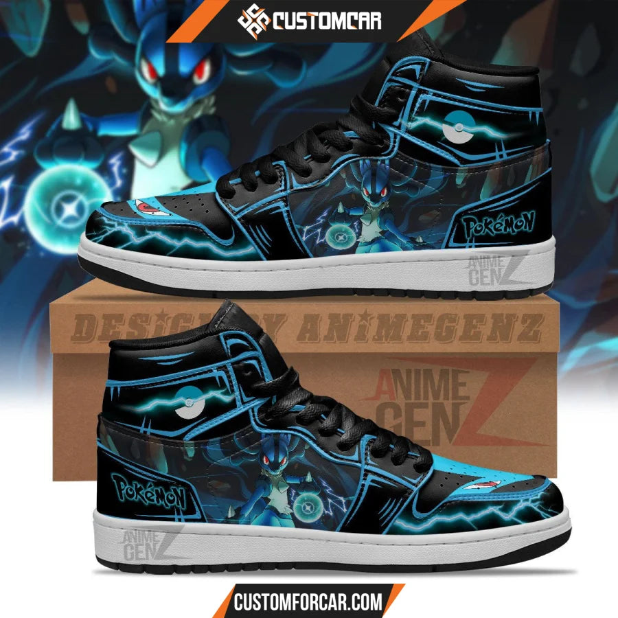 Pokemon Lucario JD Sneakers Custom Anime Shoes CUSTOMFORCAR