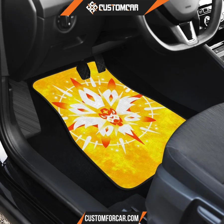 Pokemon Moon Sun Yellow theme Car Floor Mats R050310 - Front