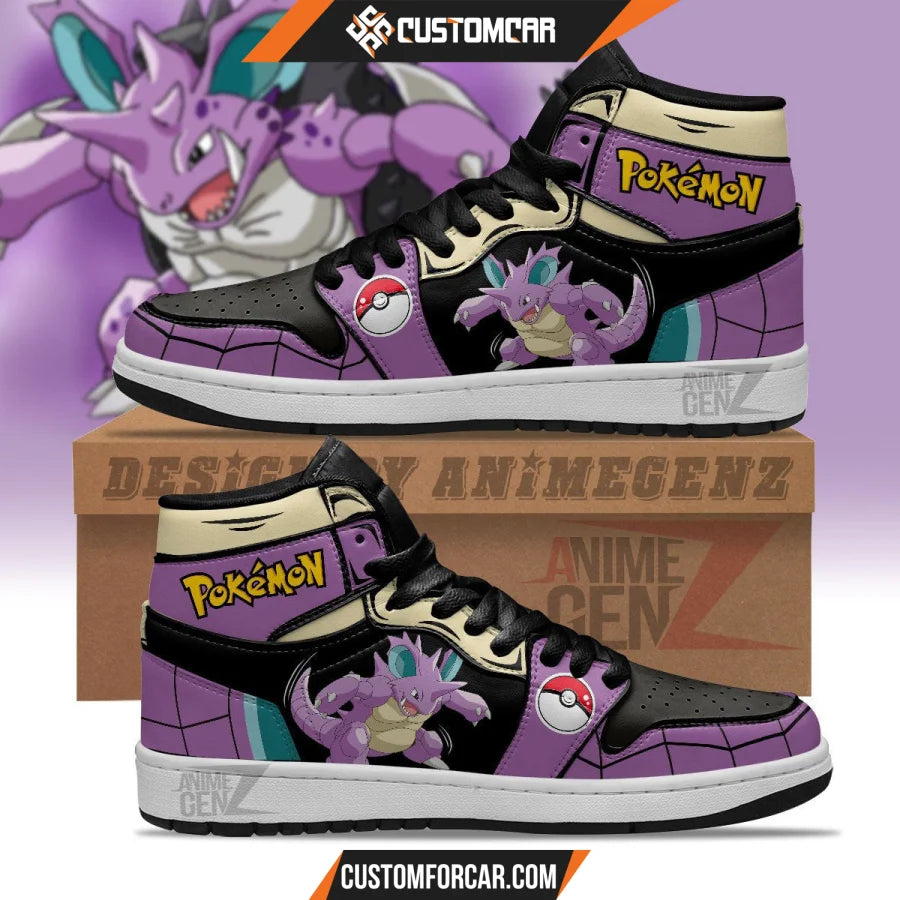 Pokemon Nidoking JD Sneakers Custom Pokemon Anime Shoes