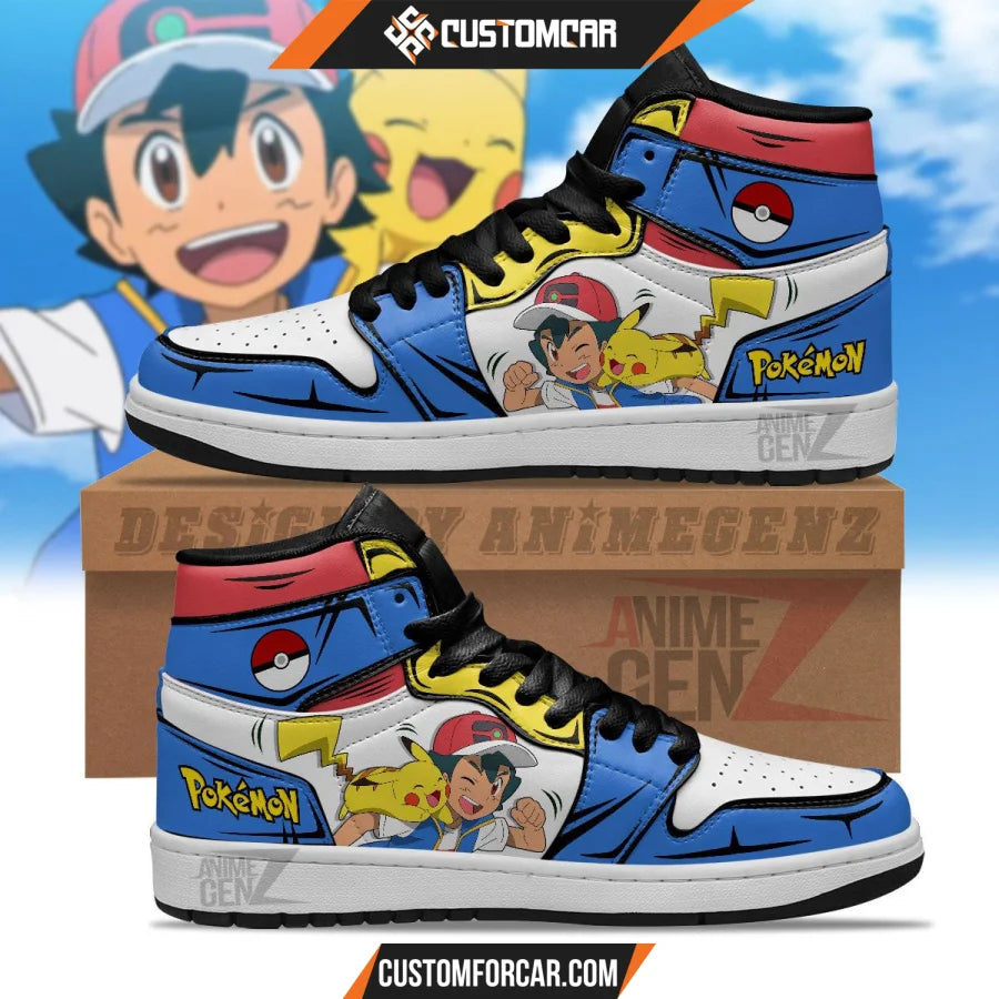 Pokemon Satoshi Pikachu JD Sneakers Custom Anime Shoes