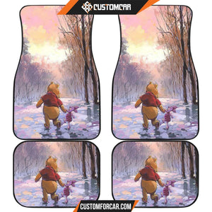 Pooh & Winnie Playing in Winter Car Floor Mats R050310 - 