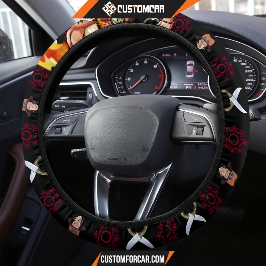 Portgas D. Ace One Piece Christmas Steering Wheel Cover