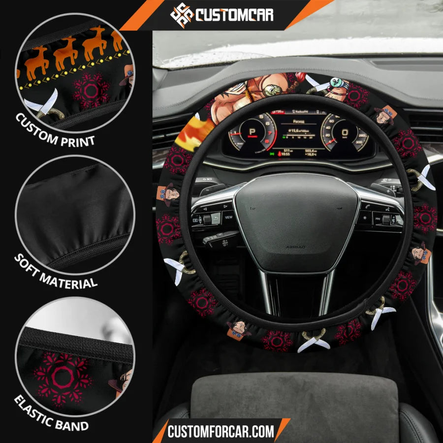 Portgas D. Ace One Piece Christmas Steering Wheel Cover