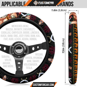 Portgas D. Ace One Piece Christmas Steering Wheel Cover