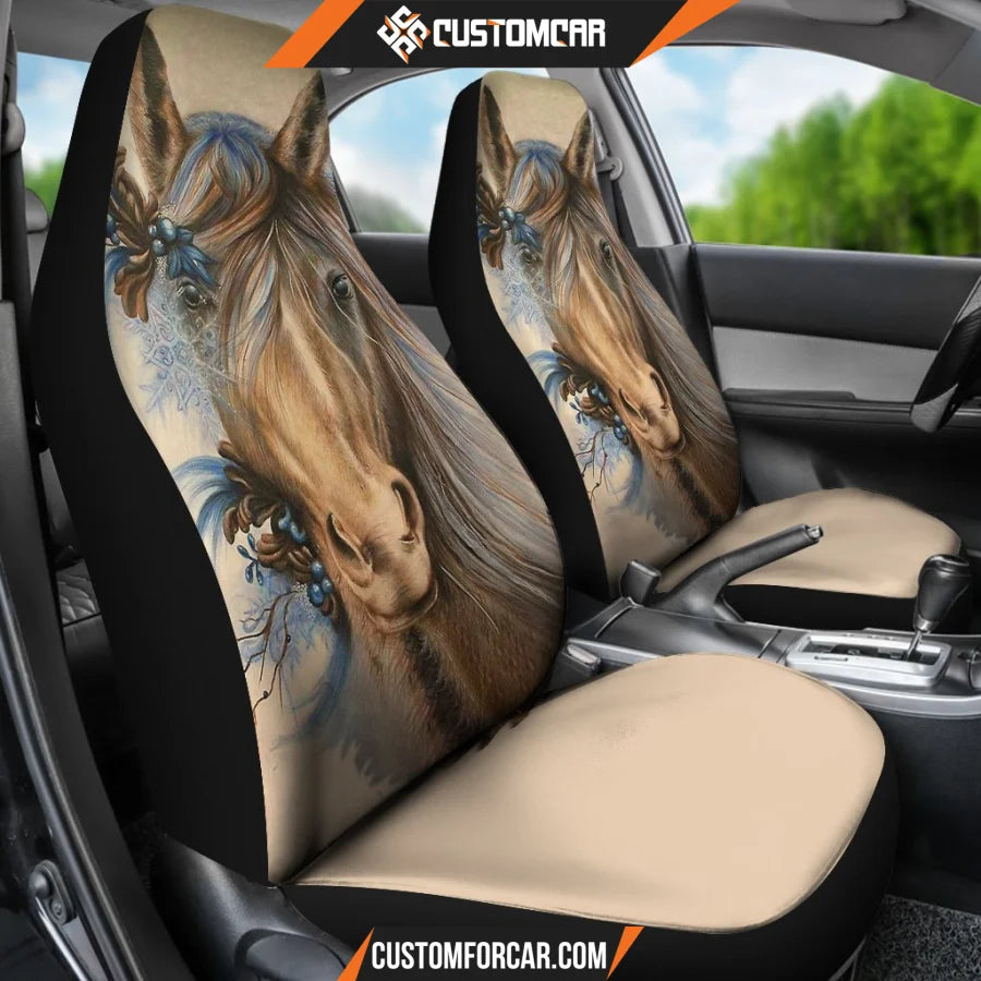 Pretty Horse Art Design Animal Car Seat Covers Decor For Car