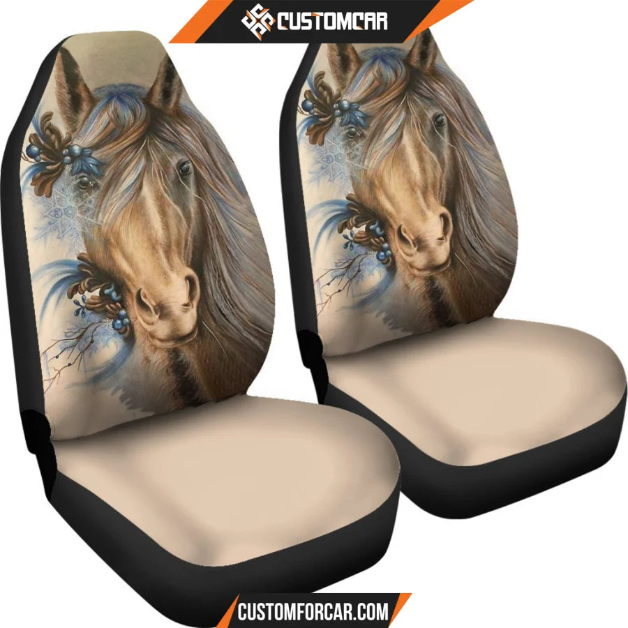 Pretty Horse Art Design Animal Car Seat Covers Decor For Car