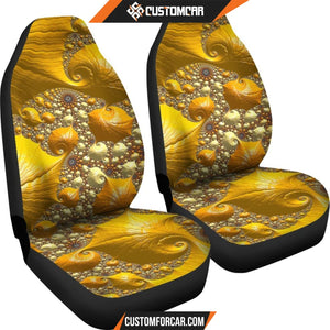 Psychedelic Gold Car Seat Covers DECORINCAR