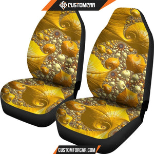 Psychedelic Gold Car Seat Covers DECORINCAR