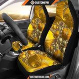 Psychedelic Gold Car Seat Covers DECORINCAR