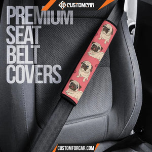 Pug in Pink Custom Seat Belt Covers DECORINCAR