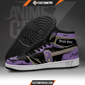 Purple Orca JD Sneakers Black Clover Custom Anime Shoes